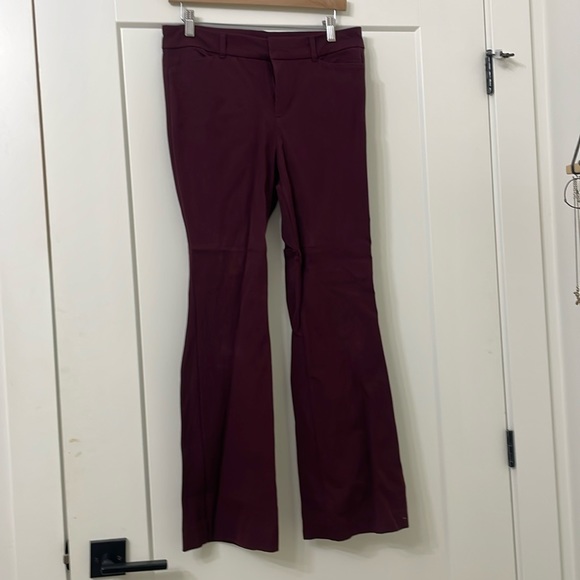 Pixie Flare high rise burgundy pant - Picture 1 of 5